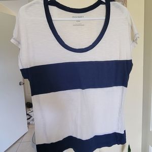 Old Navy Navy Stripe Tee M